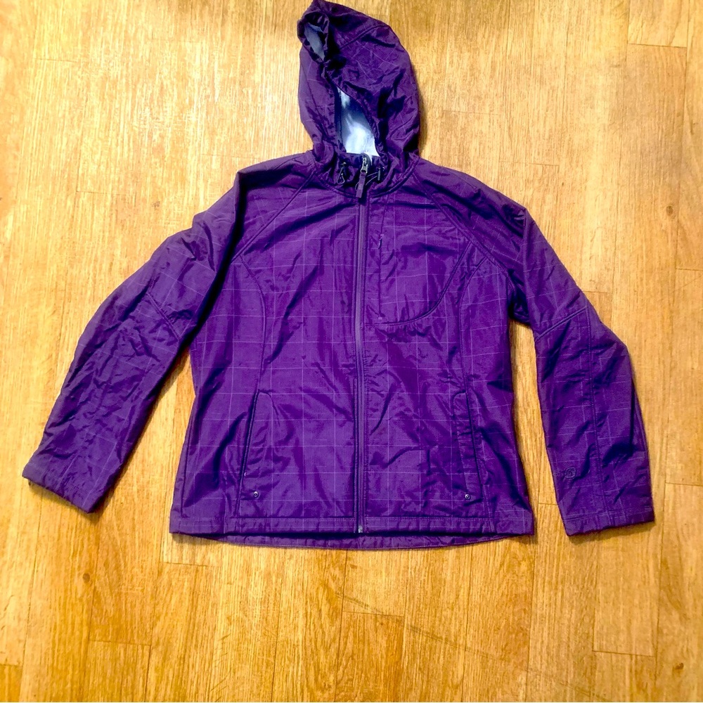 Free Country Purple XL Unisex Hood Waterproof Zipper Jacket Faux Fur Drawstring
